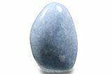 Polished, Free-Standing Blue Calcite - Madagascar #258666-1
